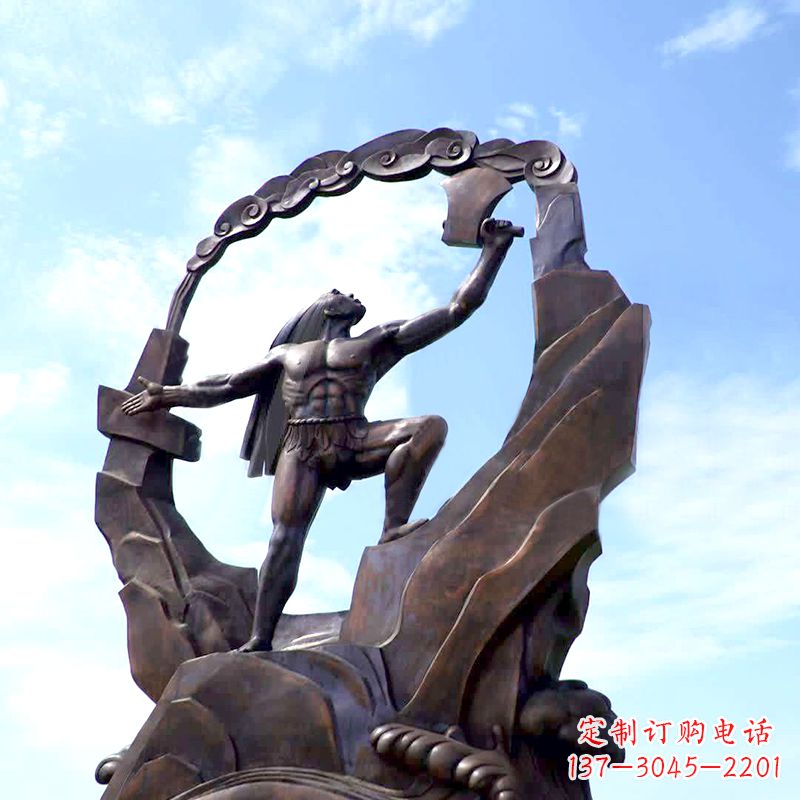 辽阳传承神话,展现气势—盘古大型景观雕塑