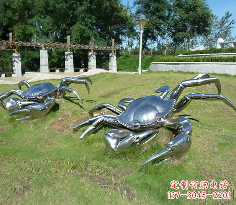 辽阳精美不锈钢螃蟹雕塑