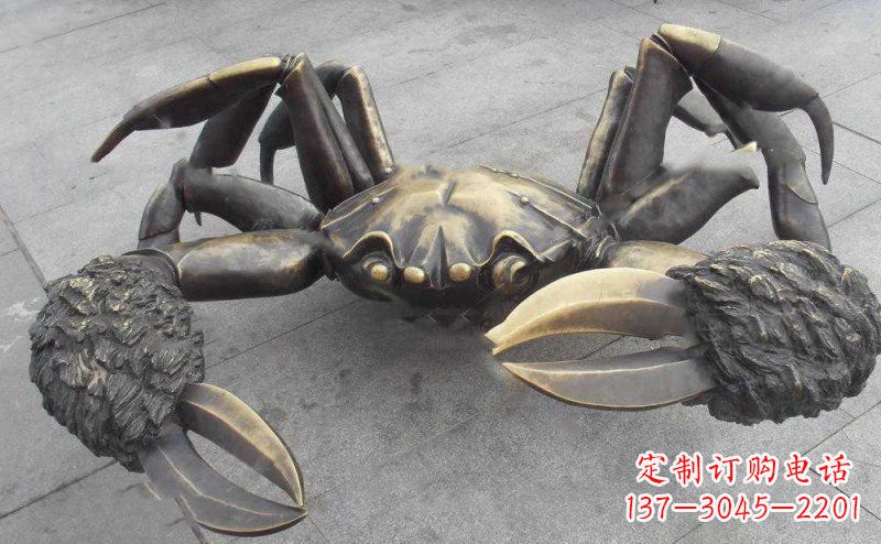 辽阳中领雕塑以传统工艺出品的螃蟹铜雕,是杰出…