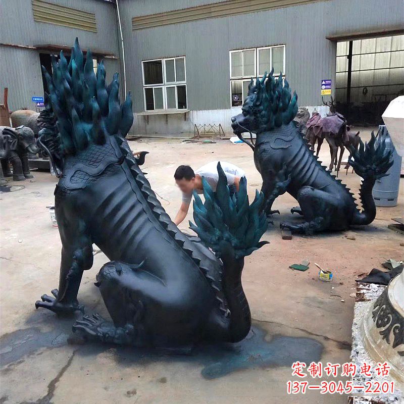 辽阳高端麒麟雕塑,定制一流雕塑品质