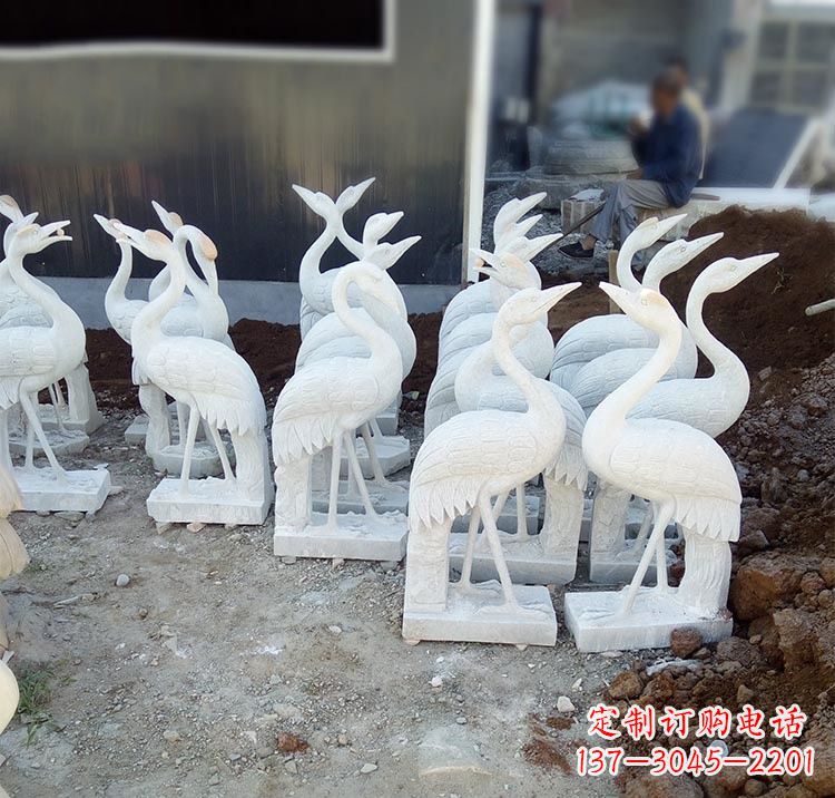辽阳喷泉仙鹤石雕