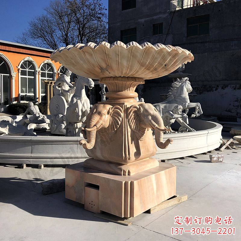 辽阳喷水大象喷泉雕塑