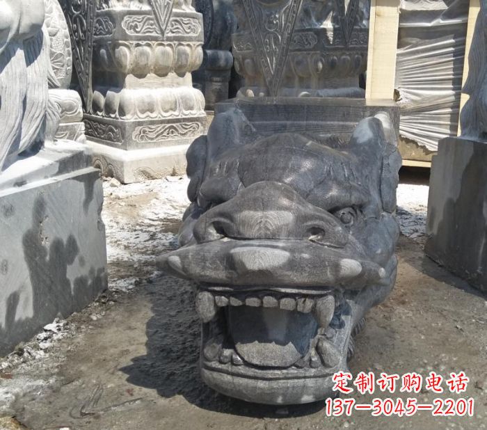 辽阳传承巨龙传说的高品质龙头雕塑
