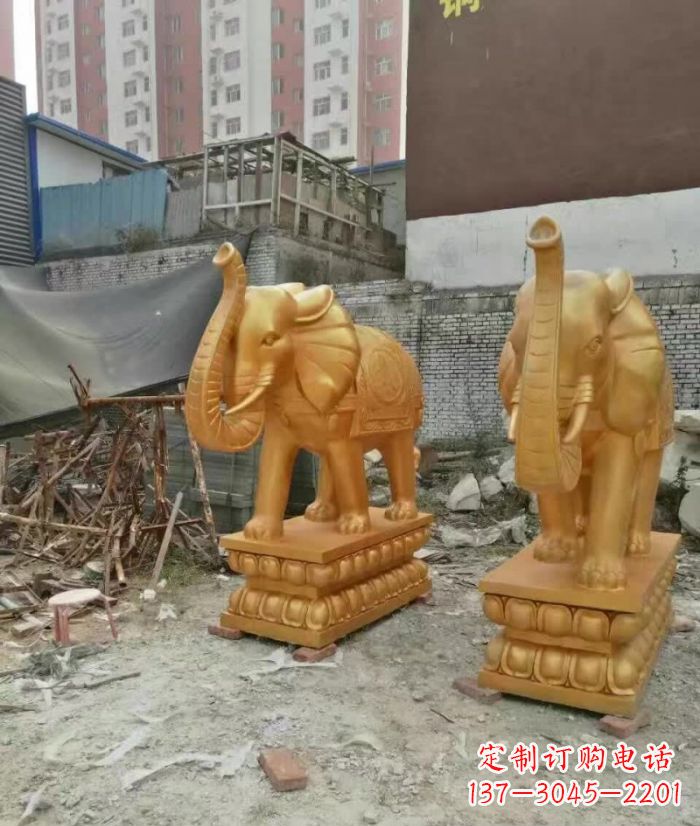 辽阳大象雕塑,传递招财福利
