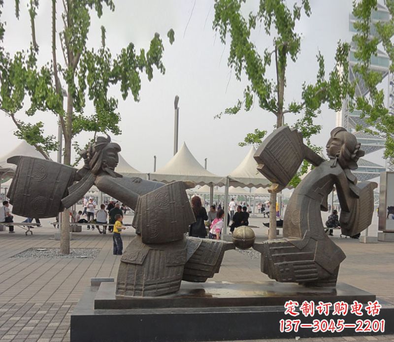 辽阳艺术雕刻杰作——皮影戏铜雕