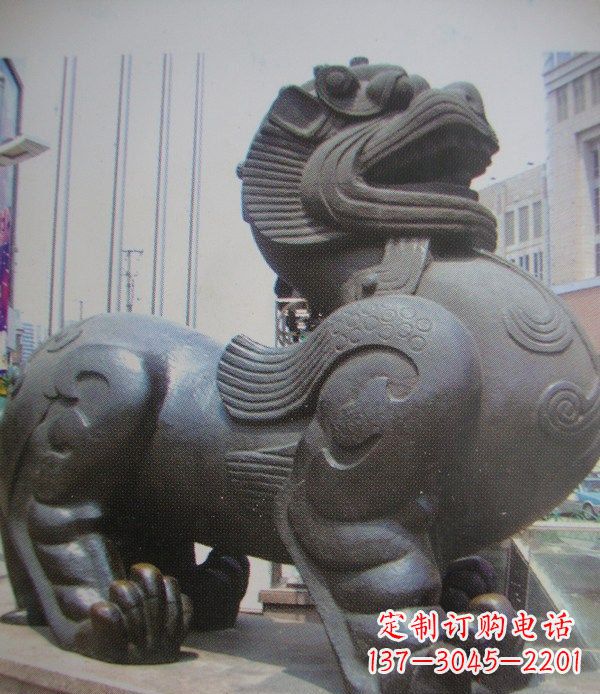 辽阳中领雕塑:精致貔貅古代神兽铜雕
