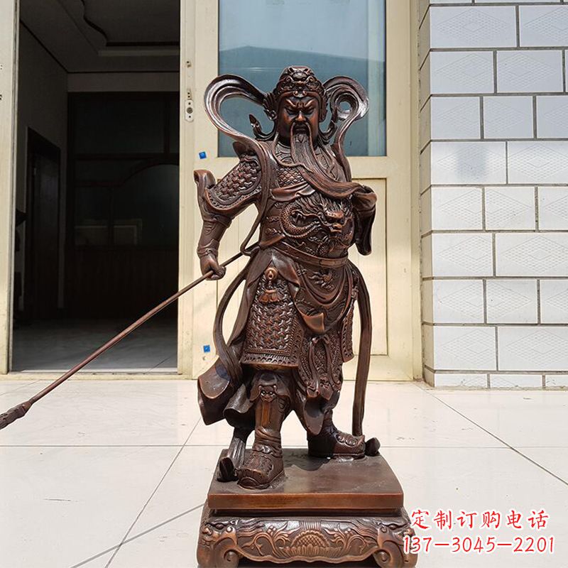 辽阳唯美古典风格关公铜雕像