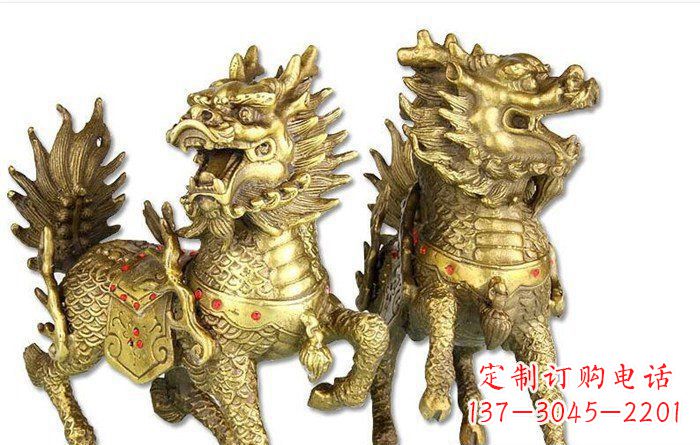 辽阳开启财富运势的麒麟招财雕塑