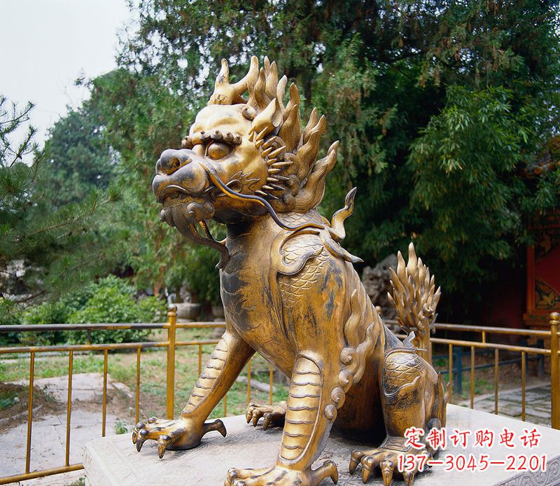辽阳精美雕刻,令人叹为观止的麒麟铸铜雕塑