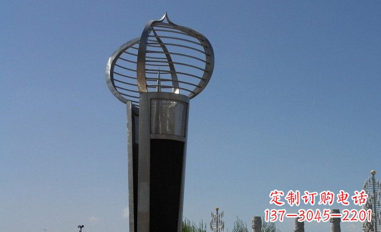 辽阳中领雕塑:不锈钢火炬形雕塑