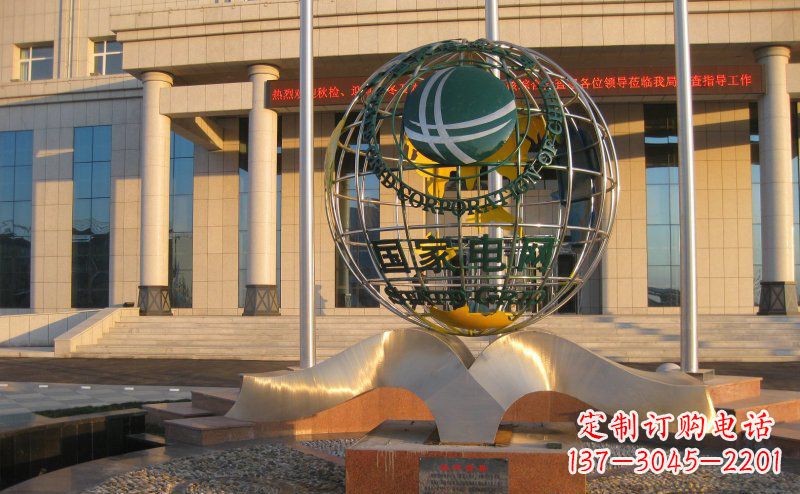 辽阳企业不锈钢胸怀世界地球雕塑