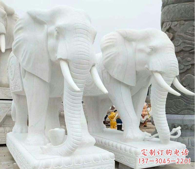 辽阳企业门口大象石雕