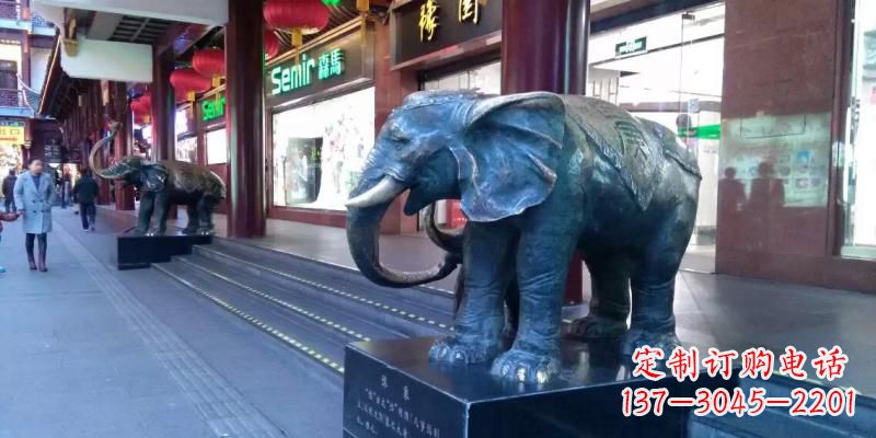 辽阳精美大象铜雕,传承古代工艺