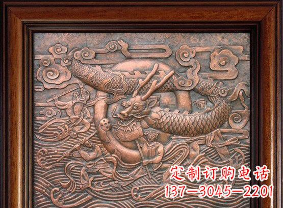 辽阳精美青龙铜浮雕,集传统与现代于一身
