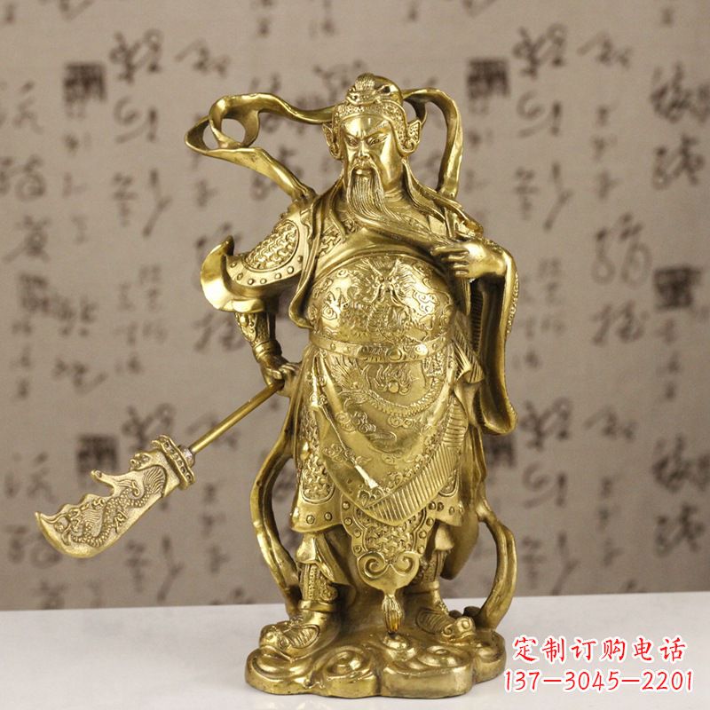 辽阳中领雕塑|关羽铜像:令人惊叹的纯黄铜武财神