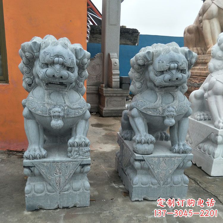 辽阳精美的青石北京小狮子雕塑