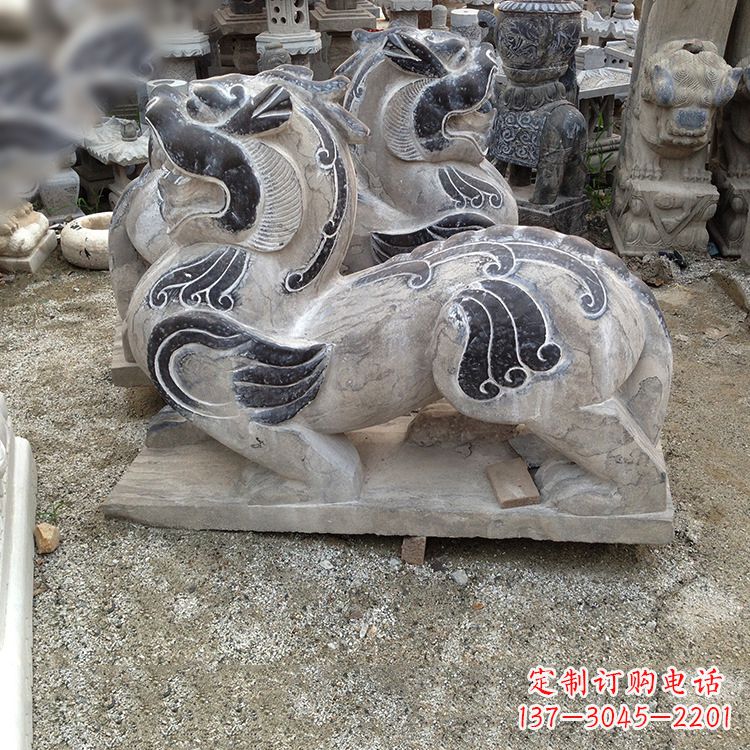 辽阳手工精雕青石貔貅雕塑