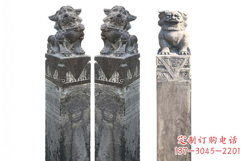 辽阳来自古代的精美狮子雕塑