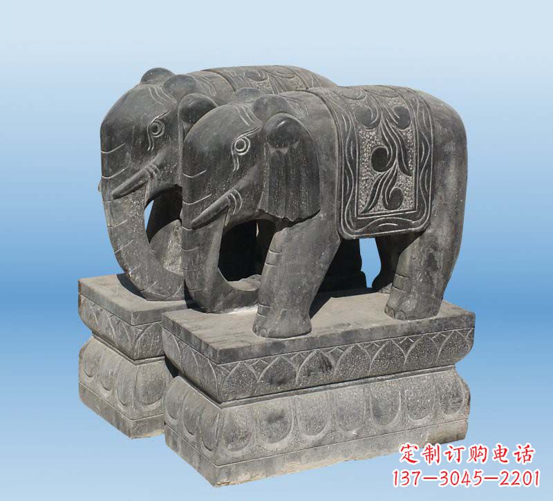 辽阳仿古石雕大象,雕刻出精美之美