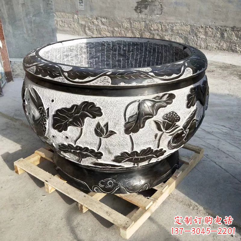辽阳欣赏古典韵味,青石仿古水缸雕塑尽显典雅