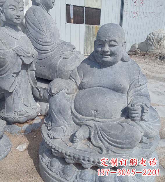 辽阳青石仿古弥勒佛雕塑
