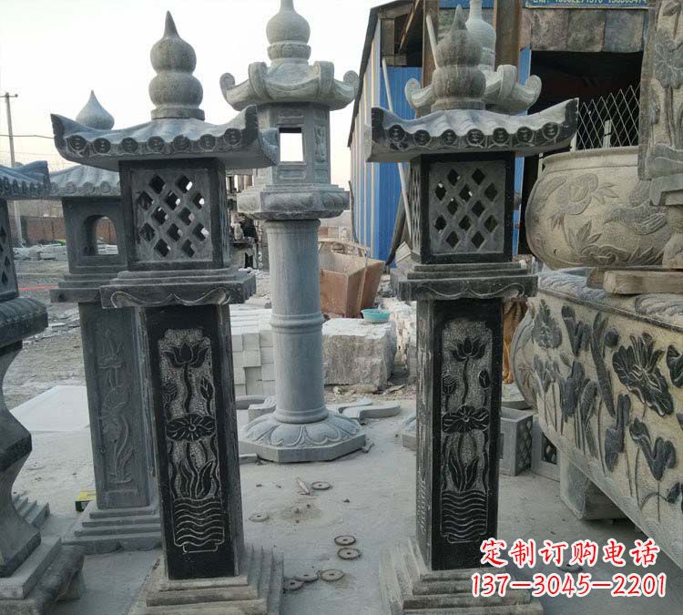 辽阳青石古代照明石灯雕塑,闪耀你的家园