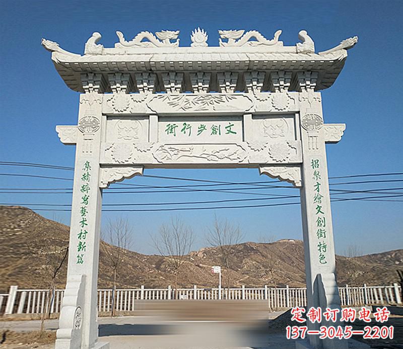 辽阳精良的青石牌坊雕塑