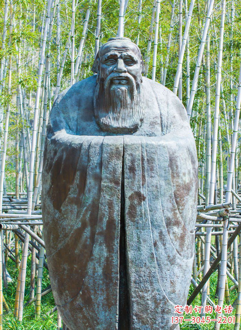 辽阳青铜孔子人像雕塑,真实还原历史智慧精神