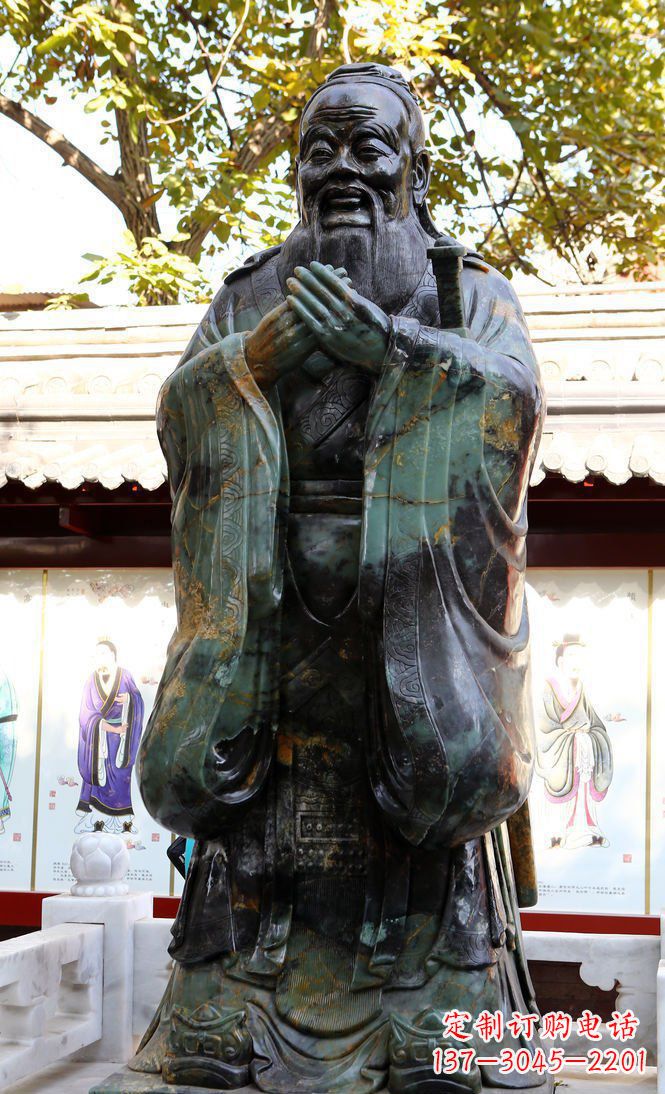 辽阳青铜孔子行教像,把智慧和精神传承