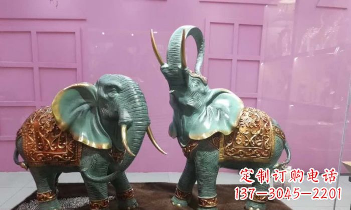 辽阳青铜小象雕塑 (3)