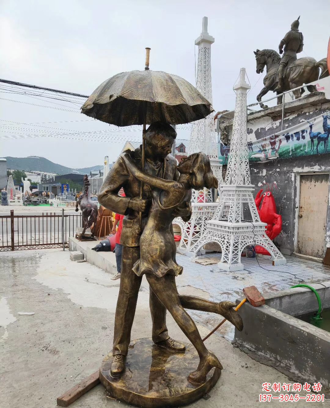 辽阳真爱永恒,浪漫情侣铜雕塑