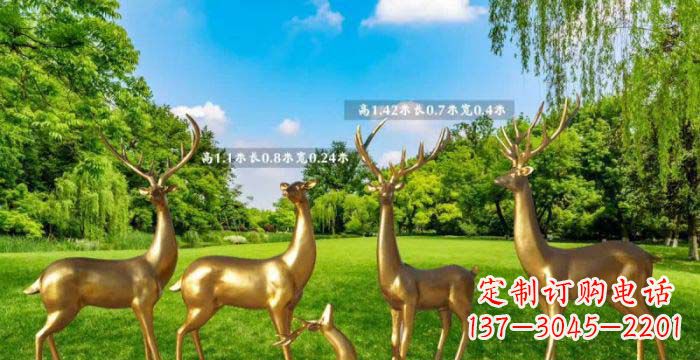 辽阳美轮美奂的鹿雕塑,是铜雕工艺在古典雕塑艺…