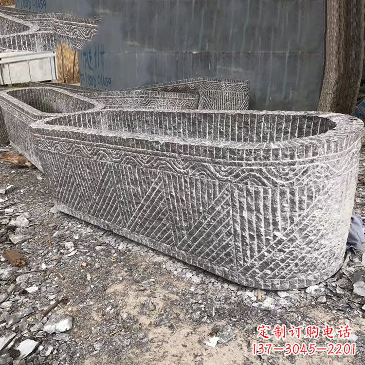 辽阳起点雕刻•手工老石槽雕塑