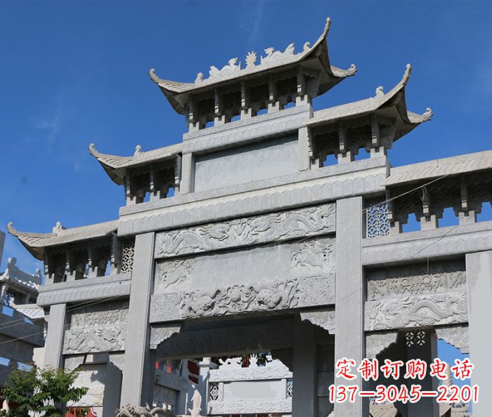 辽阳定制牌坊石雕,纪念无价的美好记忆