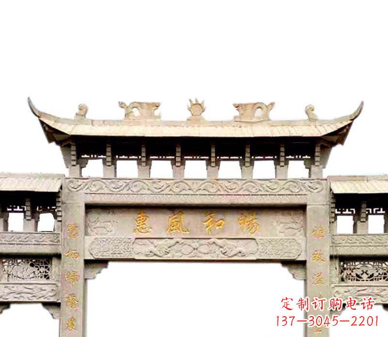 辽阳牌坊石雕–传承传统文化,给空间增色彩