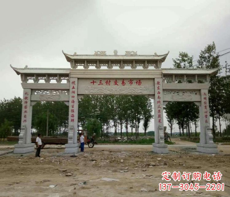辽阳精美石牌坊雕塑,令你惊艳无比