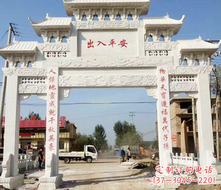 辽阳三门石牌坊石雕艺术