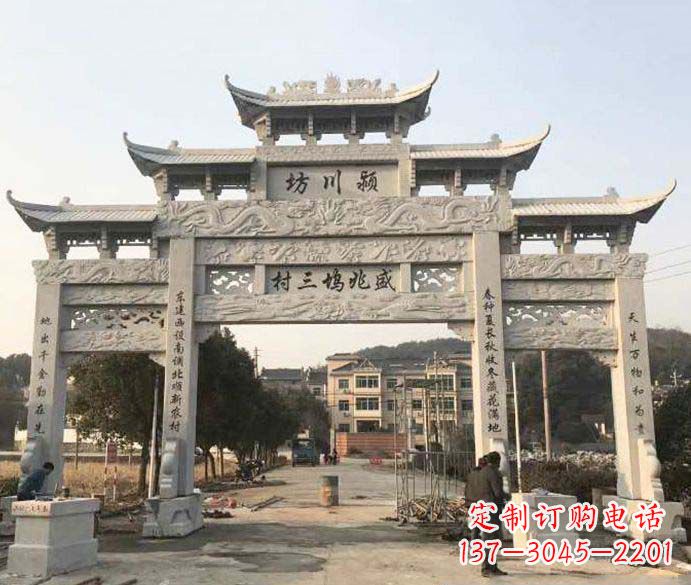 辽阳特色大理石牌坊雕塑