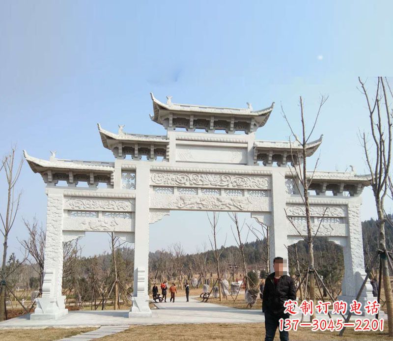 辽阳中领雕塑-牌坊石雕精美无比