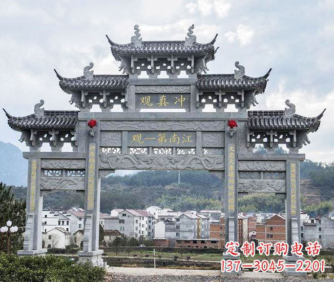 辽阳欣赏传统牌坊雕塑的美感