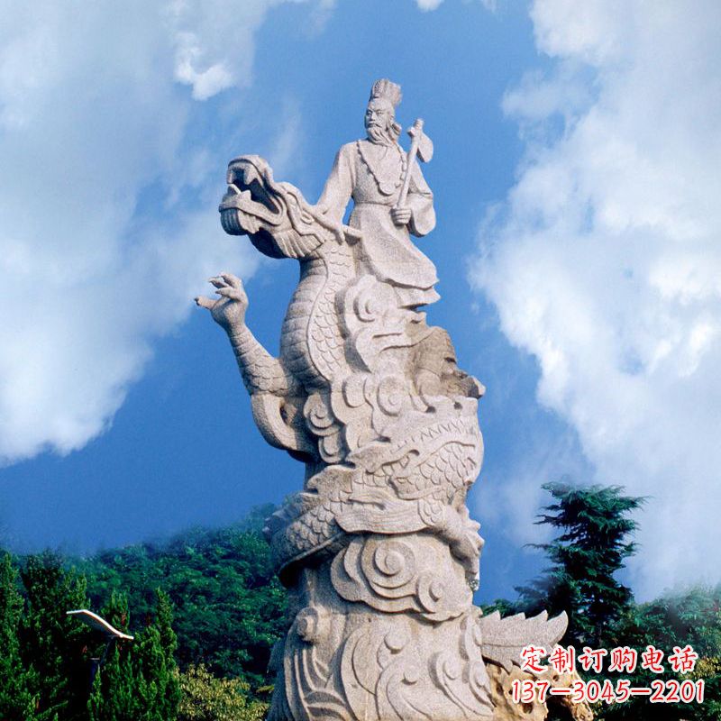 辽阳具有历史意义的颛顼汉白玉雕塑