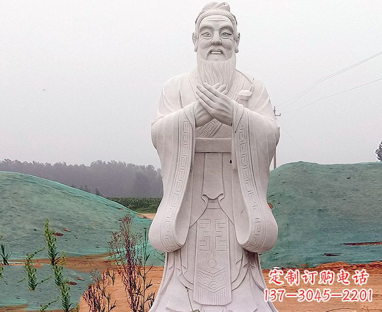 辽阳中领雕塑:精致雕刻的少海公园孔子雕像