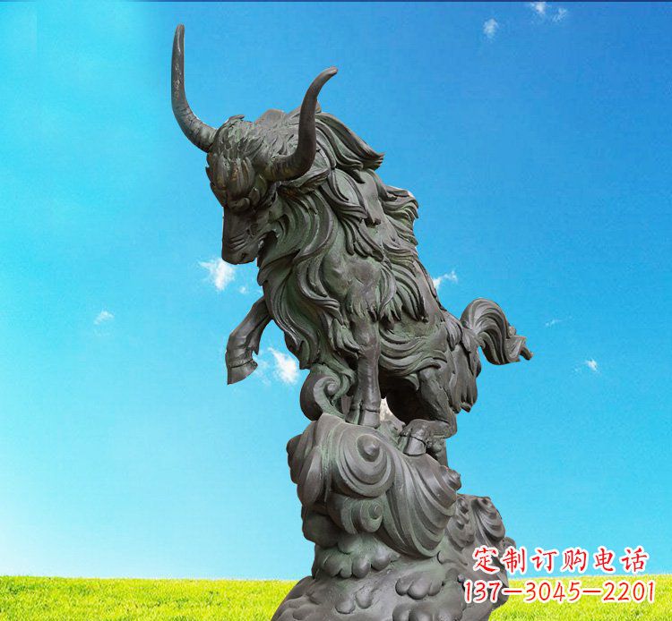 辽阳中领雕塑神牛踏波铜雕
