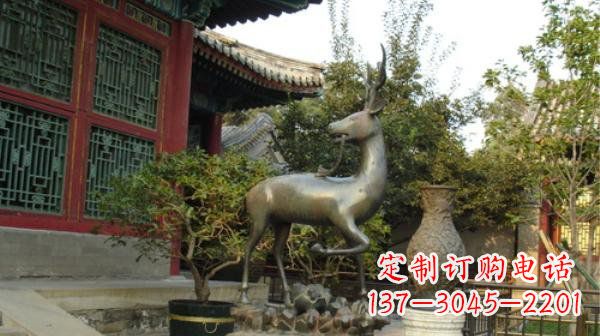辽阳神鹿寺庙铜雕动物定制