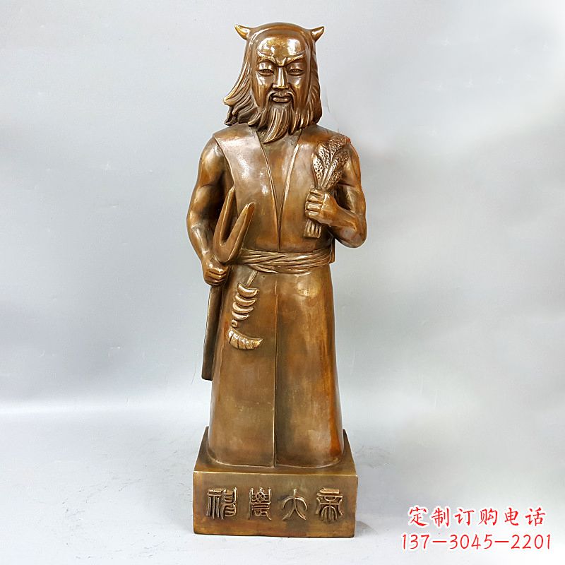 辽阳尊贵的神农大帝铜雕塑