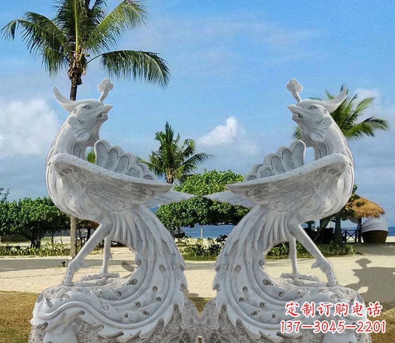 辽阳神兽凤凰石雕