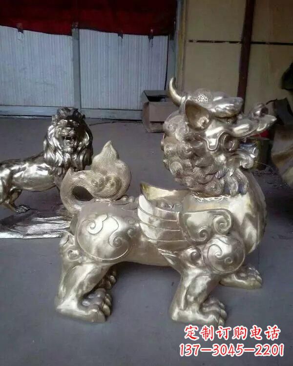 辽阳中领雕塑:貔貅铜雕精致雕塑