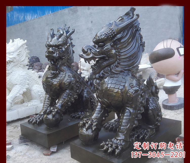 辽阳中领雕塑的麒麟铜雕是塑造精美的工艺结果。…