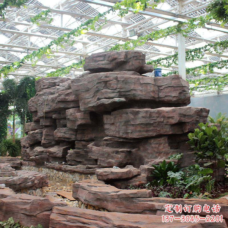 辽阳风格独特的假山雕塑,打造精美生态园庭院