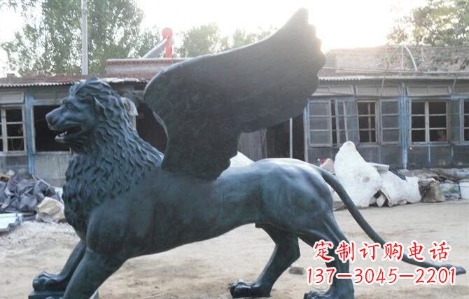 辽阳马可飞狮雕塑,完美展现古典风采